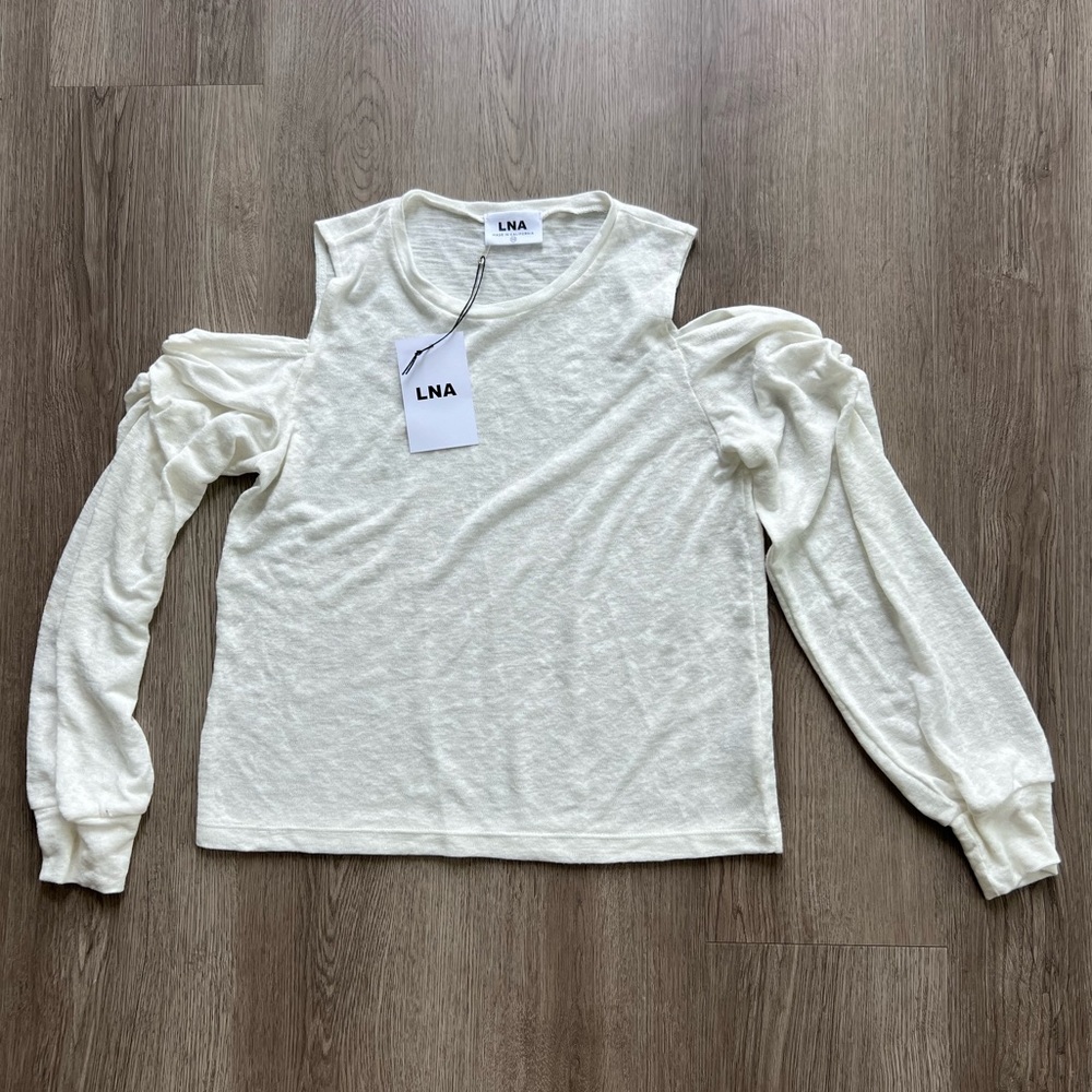 LNA Cold Shoulder Long Sleeve- XS